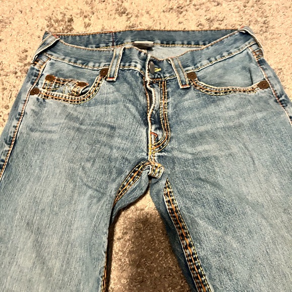 True Religion Light Blue Men's Straight Jeans - Picture 3 of 13